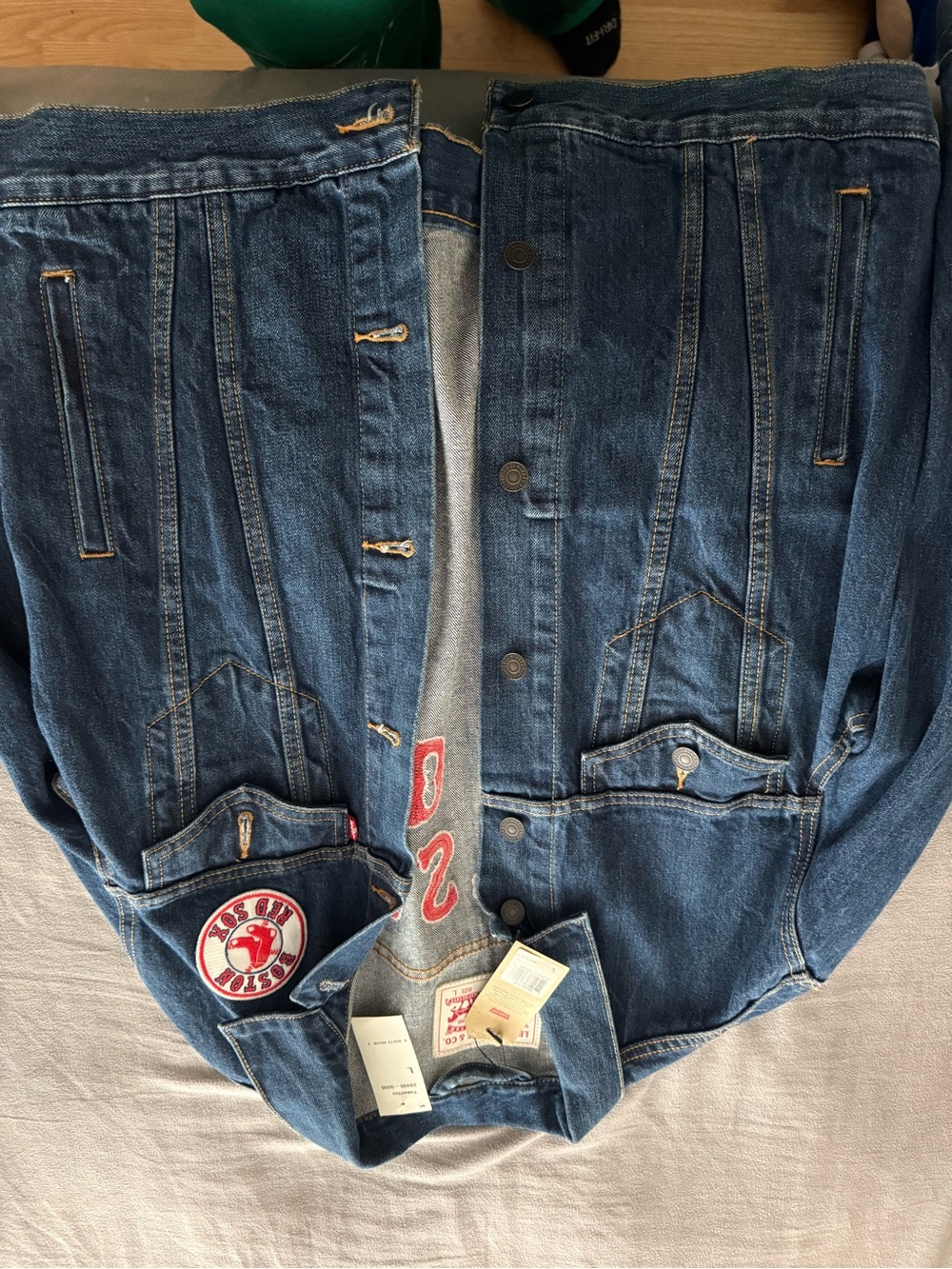 Men's Denim Jeans Jacket - Boston Red Sox